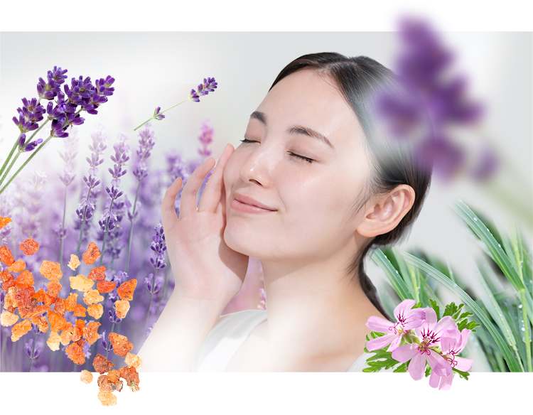 ラベンダーをベースにパルマローザ・ゼラニウム・フランキンセンスをブレンド