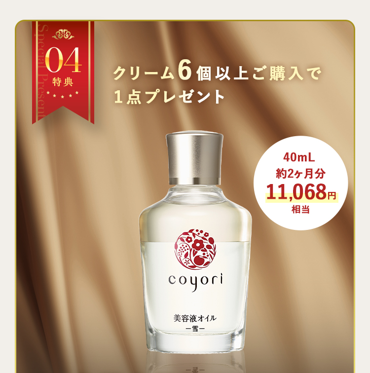 特典04 クリーム6個以上ご購入で1点プレゼント