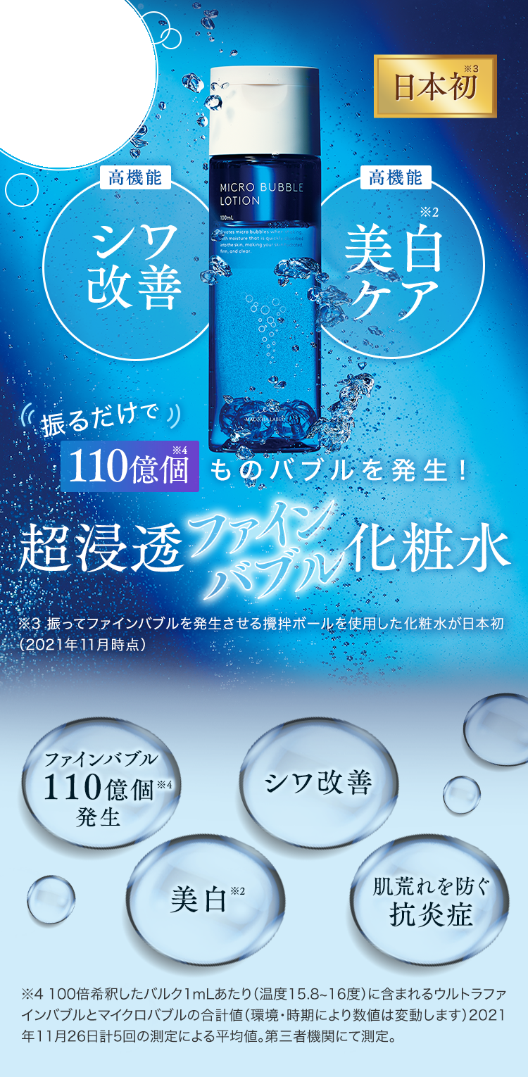 超浸透ファインバブル化粧水