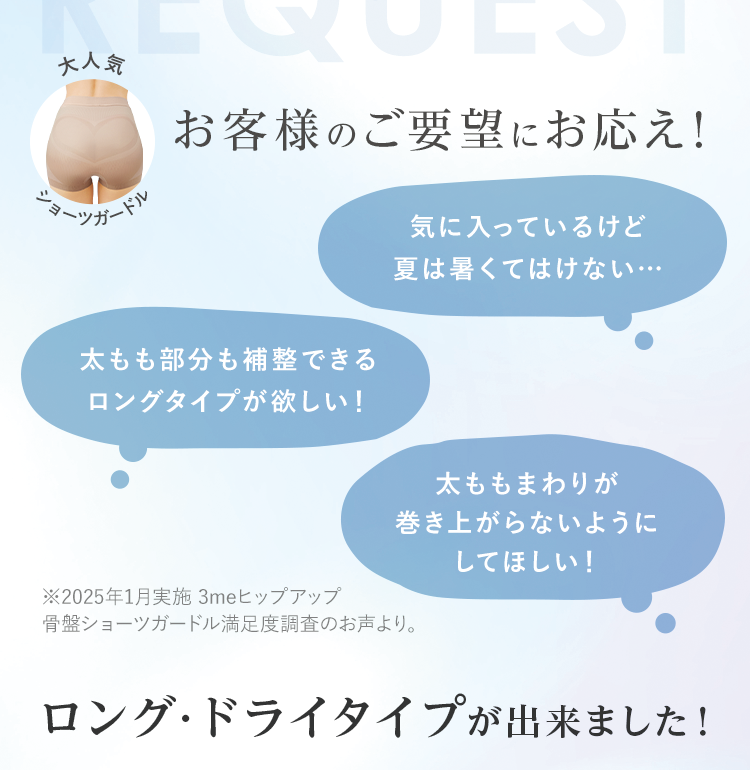 お客様のご要望にお応え!ロング・ドライタイプが出来ました！