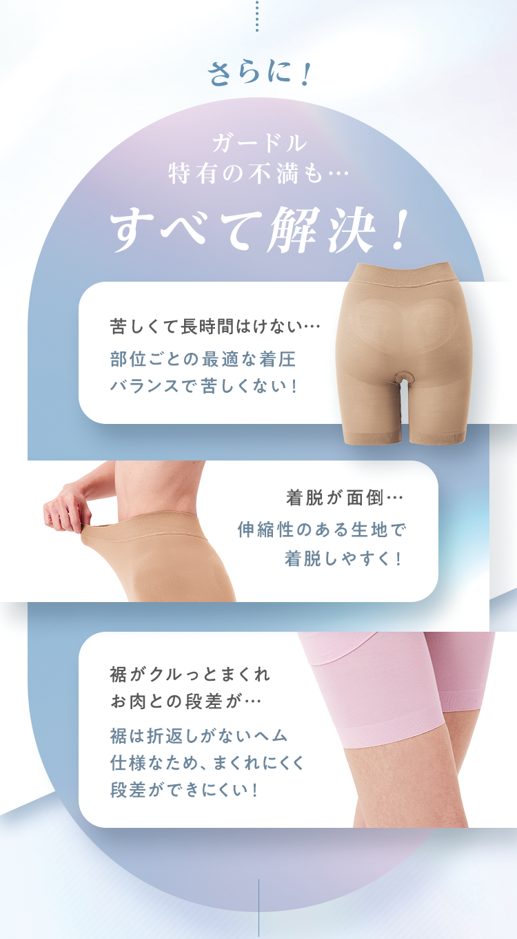 さらに！ガードル特有の不満も…すべて解決！